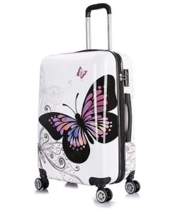 Butterfly Print Hardside Luggage 24in Home