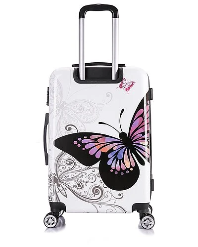 Butterfly Print Hardside Luggage 24in Home 5 Butterfly Print Hardside Luggage 24in Home - Image 3