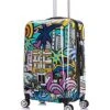 Miami Print Lightweight Hardside Luggage 24in Home 2 Miami Print Lightweight Hardside Luggage 24in Home -Luggage Storage Store 1040307253 RLLD 1