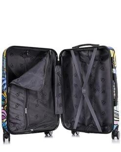 Miami Print Lightweight Hardside Luggage 24in Home 9 Miami Print Lightweight Hardside Luggage 24in Home -Luggage Storage Store 1040307253 RLLD 4