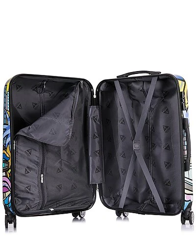 Miami Print Lightweight Hardside Luggage 24in Home 6 Miami Print Lightweight Hardside Luggage 24in Home - Image 4