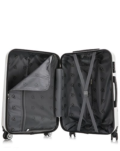 World Print Lightweight Hardside Luggage 24in Home 6 World Print Lightweight Hardside Luggage 24in Home - Image 4