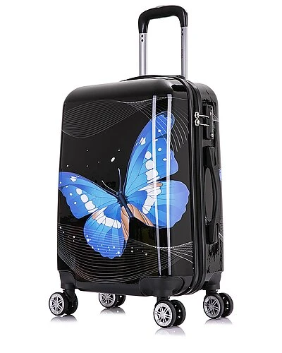 Black Butterfly Prints Lightweight Hardside Spinner Home 4 Black Butterfly Prints Lightweight Hardside Spinner Home - Image 2