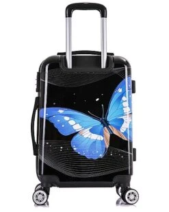 Black Butterfly Prints Lightweight Hardside Spinner Home 8 Black Butterfly Prints Lightweight Hardside Spinner Home -Luggage Storage Store 1040423122 RLLD 3