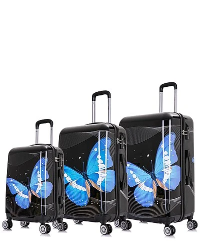 Black Butterfly Prints Lightweight Hardside Spinner Home 4 Black Butterfly Prints Lightweight Hardside Spinner Home - Image 2