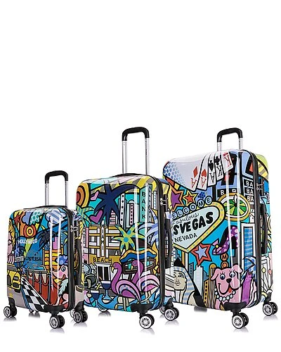 Cities Prints Lightweight Hardside Spinner 3pc Set Home 4 Cities Prints Lightweight Hardside Spinner 3pc Set Home - Image 2