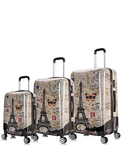 Paris Prints Lightweight Hardside Spinner 3pc Set Home 4 Paris Prints Lightweight Hardside Spinner 3pc Set Home - Image 2