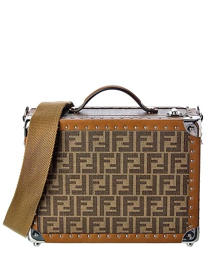 FENDI FF Motif Rigid Small Leather Travel Trunk Home 3 FENDI FF Motif Rigid Small Leather Travel Trunk Home