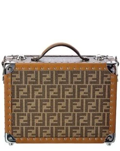 FENDI FF Motif Rigid Small Leather Travel Trunk Home 7 FENDI FF Motif Rigid Small Leather Travel Trunk Home -Luggage Storage Store 1161145307 RLLD 2