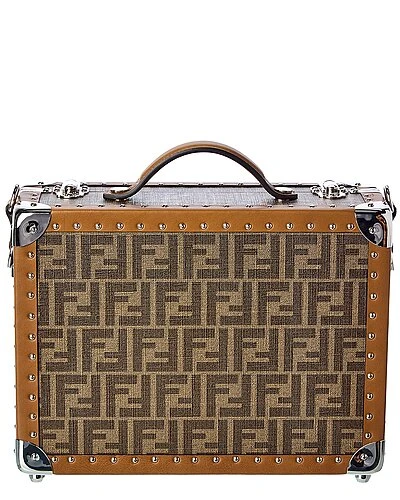 FENDI FF Motif Rigid Small Leather Travel Trunk Home 4 FENDI FF Motif Rigid Small Leather Travel Trunk Home - Image 2