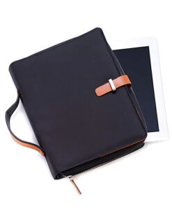 Saddle Leather & Ballistic Nylon Tablet Carrying Case Home