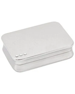Nickel Plated Rectangular Pill Box Home