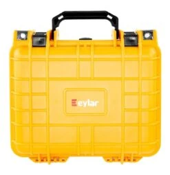 Eylar Small Compact 10.6 In. Protective Case With Foam -Luggage Storage Store eylar sa00022 case yellow upright