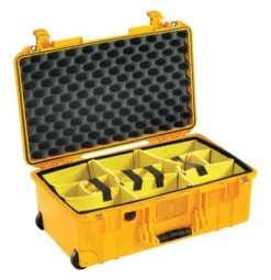 Pelican 1535 Air Wheeled Case With Padded Dividers 10 Pelican 1535 Air Wheeled Case With Padded Dividers -Luggage Storage Store pelican 1535air dividers yellow
