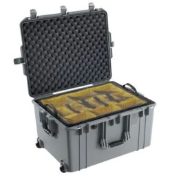 Pelican 1637 Air Wheeled Case With Padded Dividers -Luggage Storage Store pelican 1637air dividers mesh silver