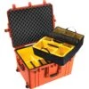 Pelican 1637 Air Wheeled Case With Padded Dividers -Luggage Storage Store pelican 1637air dividers orange