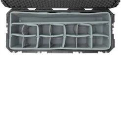 SKB ISeries 3i 3613-12 Wheeled Shipping Case W/ Think Tank Dividers 10 SKB ISeries 3i 3613-12 Wheeled Shipping Case W/ Think Tank Dividers -Luggage Storage Store skb 3i 3613 12b dividers upclose